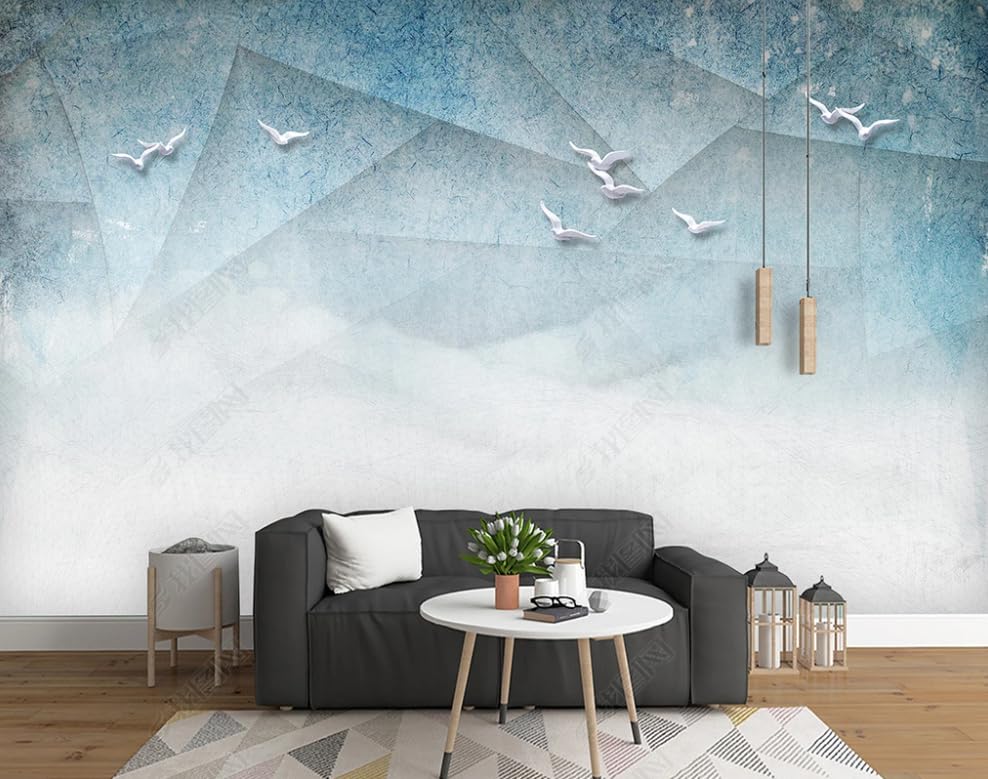 Papier peint intissé oiseau volant pour masquer les grands murs nus