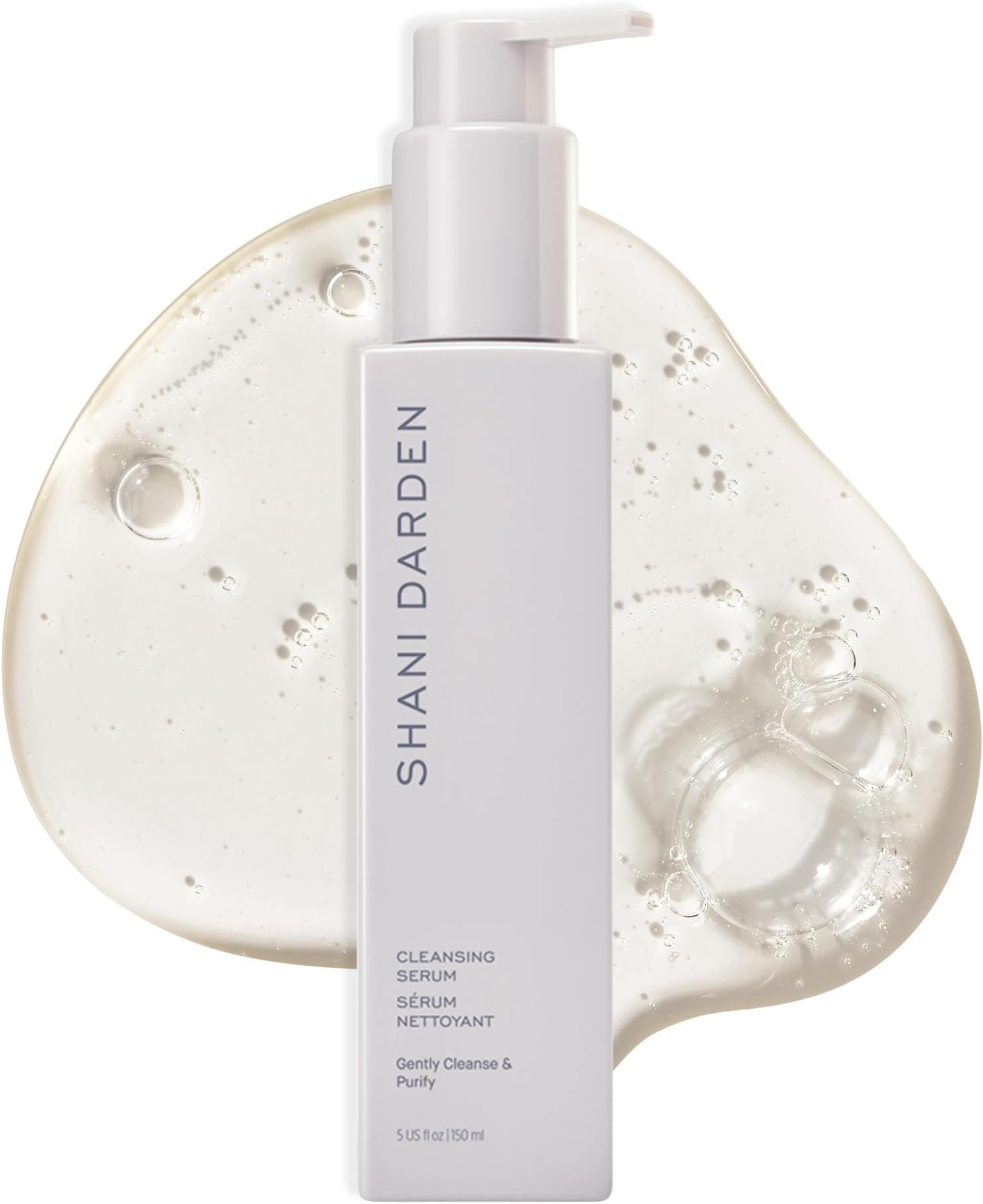 SKIN CARE Cleansing Serum Face Wash for All Skin Types, Gentle Daily Hydrating Gel Facial Cleanser & Makeup Remover with Hyaluronic Acid & Oat Bran, Removes Excess Oil & Dirt, 4 fl oz