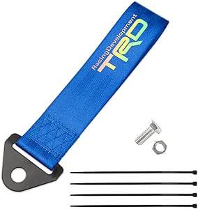 Brand New Supreme Race High Strength Black Tow Towing Strap Hook For Front Rear Bumper Jdm - View #12