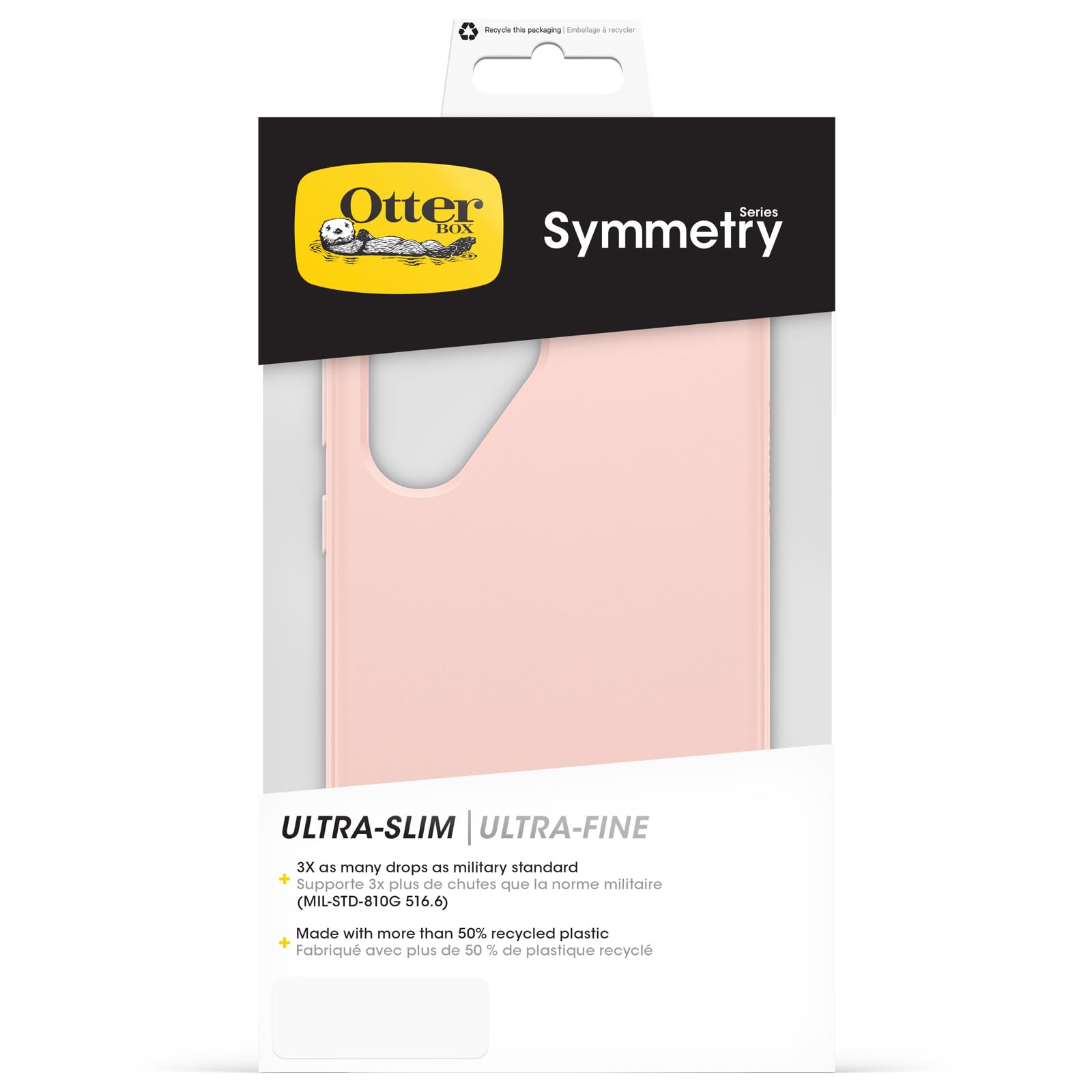 OtterBox Symmetry Case per Samsung Galaxy S24 Ultra, Custodia Protettiva sottile antiurto, a prova di caduta, Testata per resistere a 3 volte il numero di cadute secondo gli standard militari, Rosa
