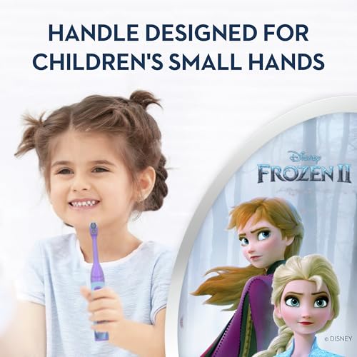 Image of Oral-B Kids Battery Power Electric Toothbrush Featuring Disney's Frozen for Children and Toddlers Age 3+, Soft (Characters May Vary), Pack of 4