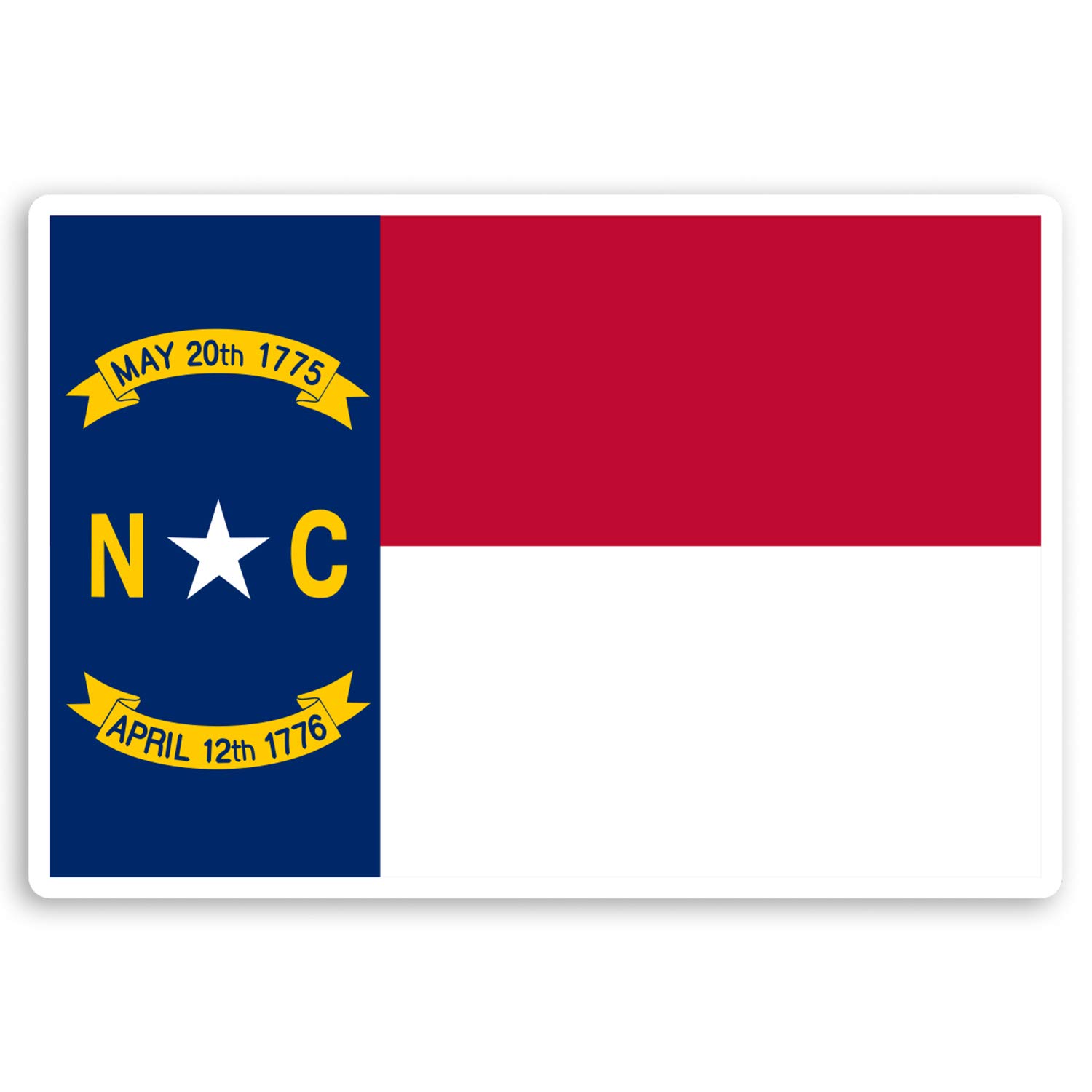Destination Vinyl Ltd Multi 2 X 10Cm North Carolina Us State Flag Vinyl Stickers Luggage Usa Sticker #30288 (10Cm Wide)