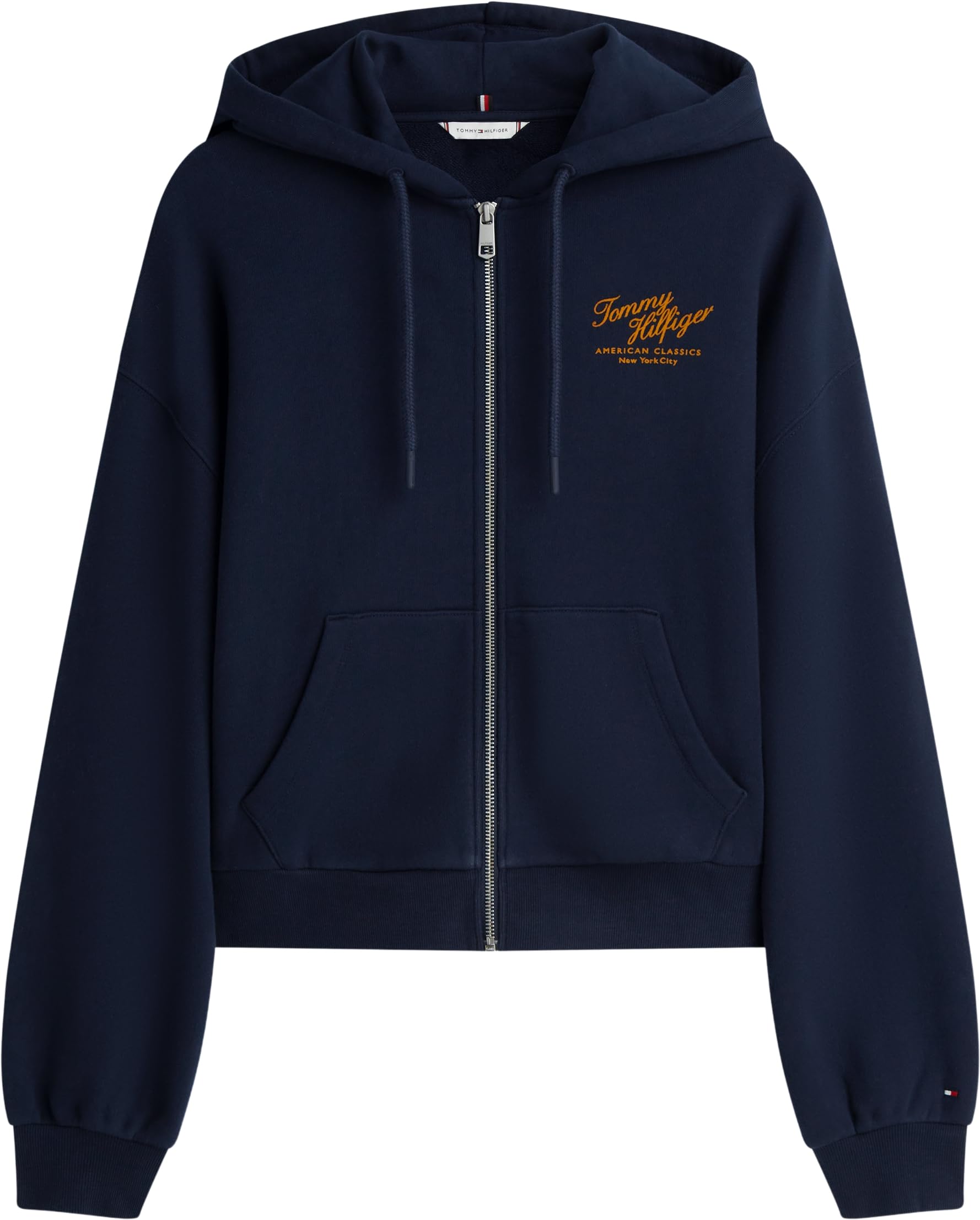 Tommy Hilfiger Mdrn Script Zip Terry Hoodie Ww0ww47845 Sweat à Capuche zippé Femme (Lot de 1)