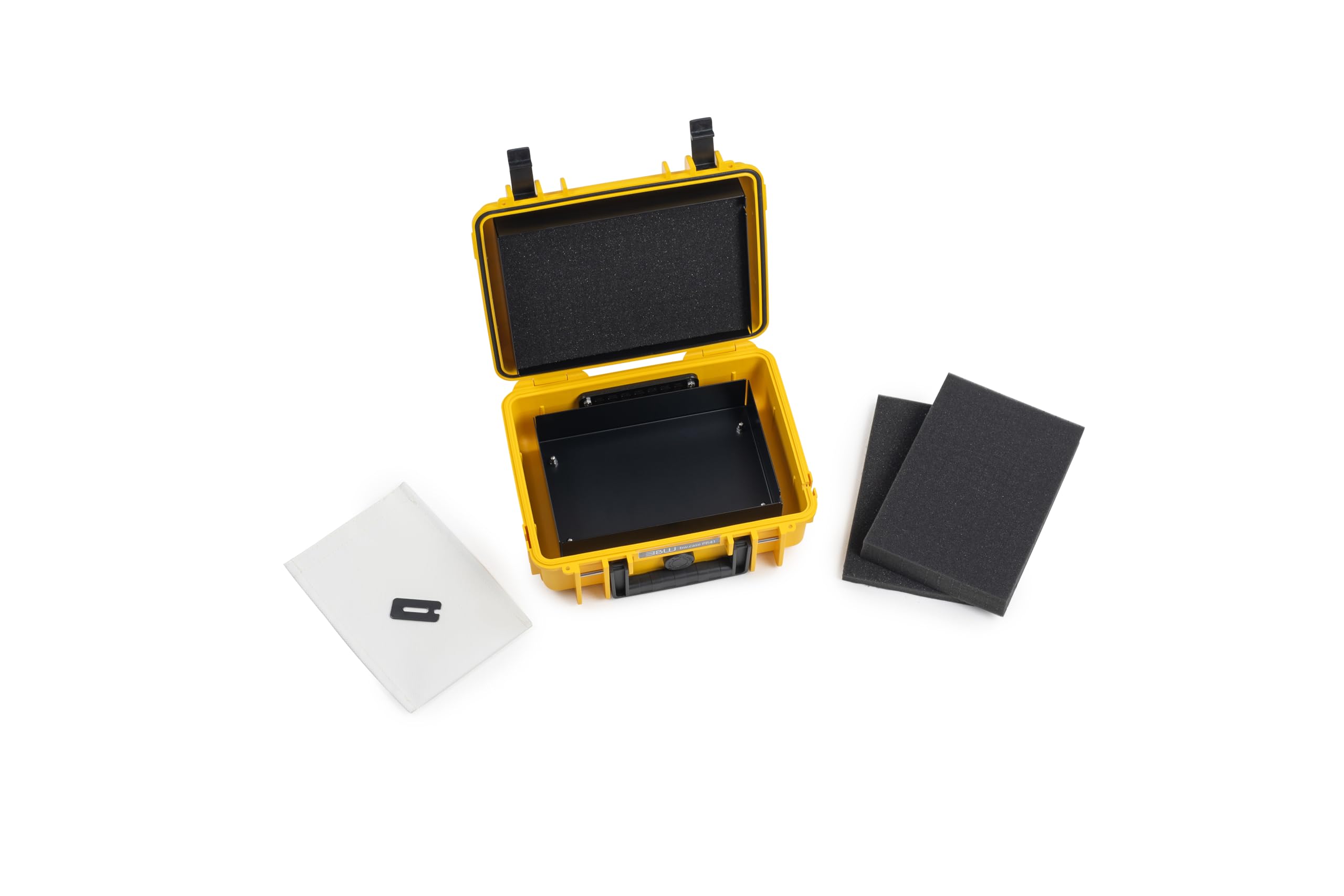 B&W International B&W Battery.Case 908.08 Mallette de Transport pour Batteries Lithium-ION Jaune, Jaune, 27 x 22 x 11 cm, Battery.Case 908.08