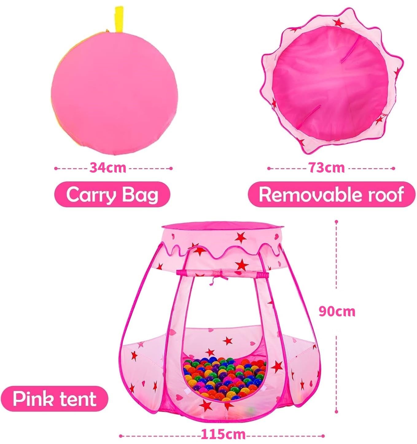 KAHEIGN Pop Up Princess Tent - Image 4