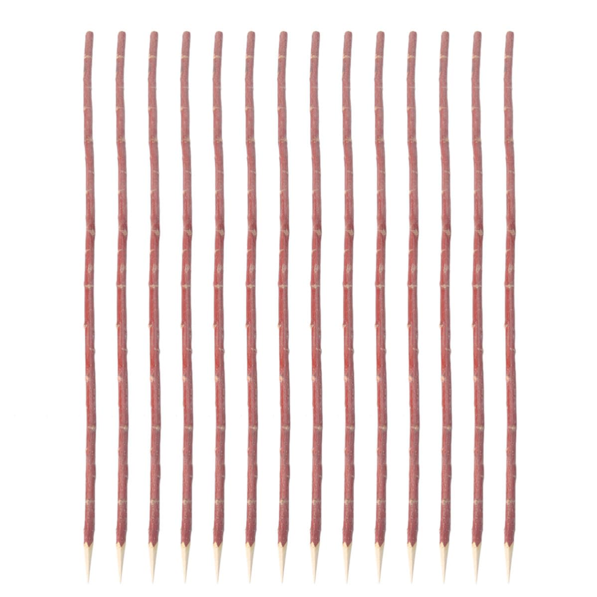CRAFTHROU 100 Pezzi Forchette per Barbecue in Legno Rosso Pratiche e Comode da Impugnare per Barbecue All'aperto e Piccoli Negozi