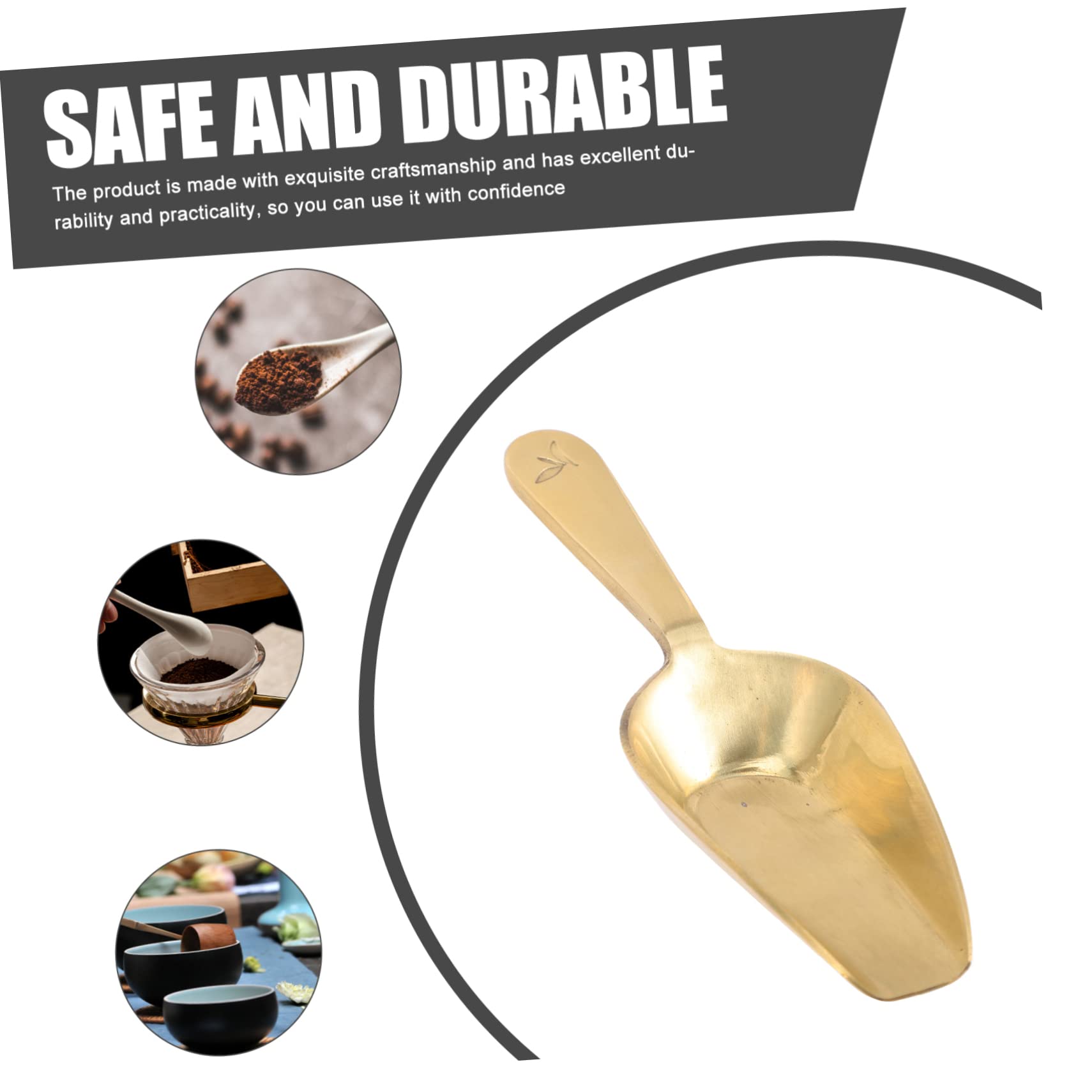 Hohopeti 3piezas Cuchara De Té De Latón Para Infusiones Utensilio Práctico y Elegante Para Té y Café Accesorio De Cocina Miniatura Para y Uso Diario