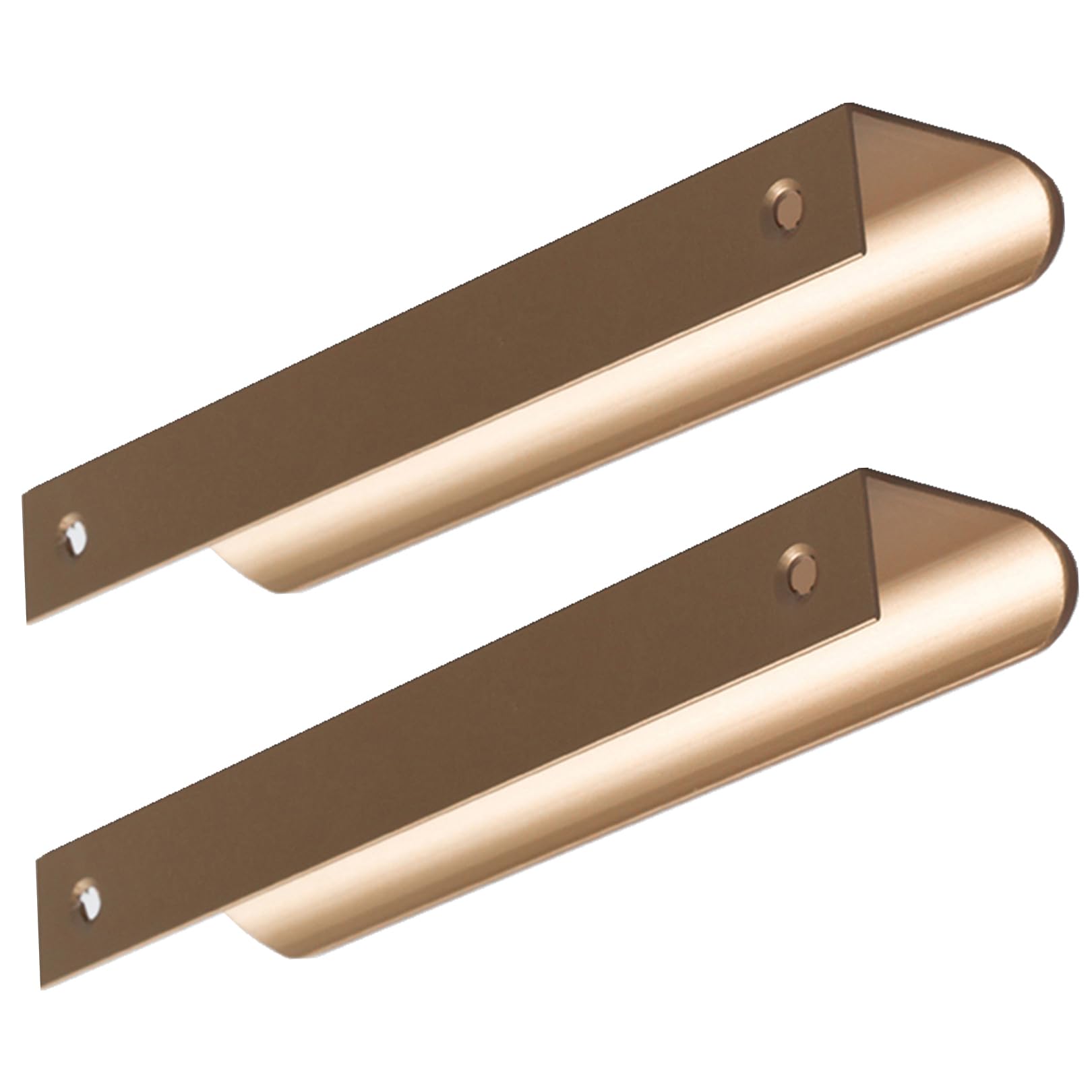 DFrywdgSEY Concealed Door Handle, Aluminum Alloy Wardrobe Kitchen Concealed Handles Furniture Gate Knobs Bronze Colour 2 Pieces(Hole Distance 352mm)