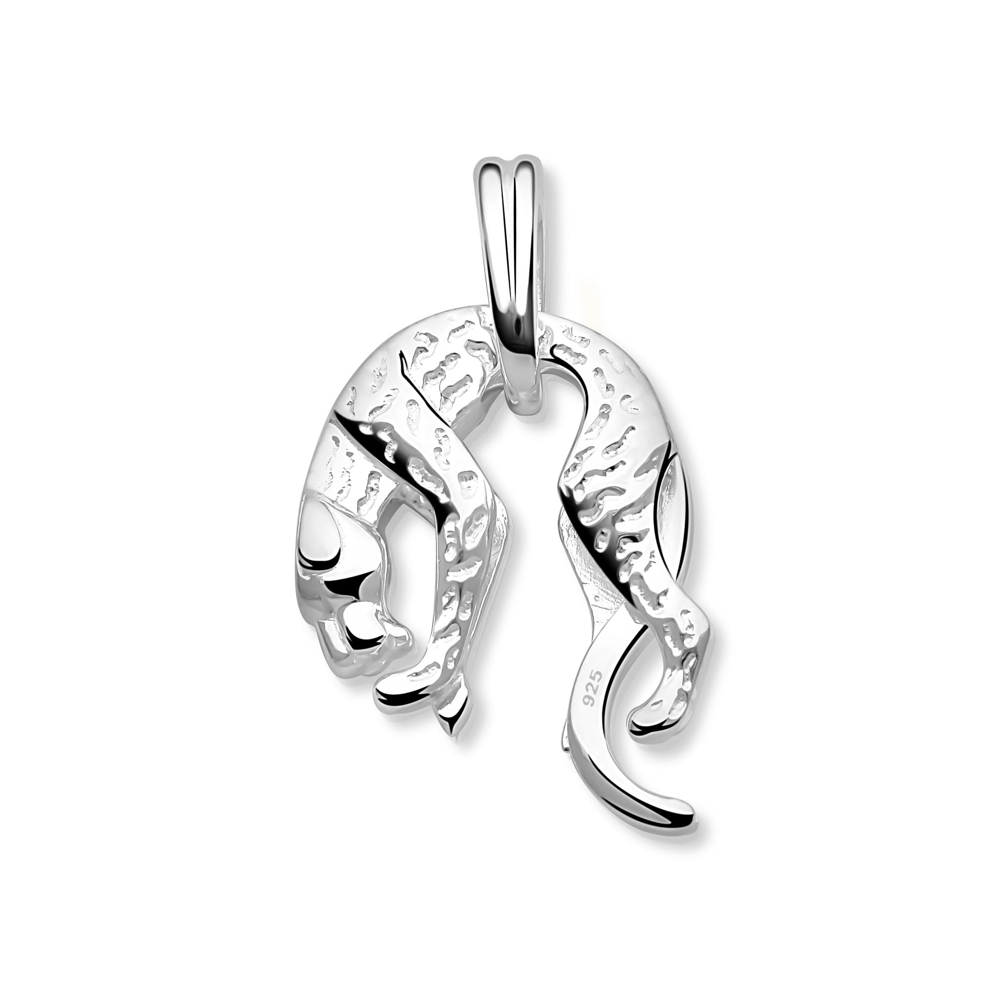 Panther Anhänger Klein Massiv 925 Sterling Silber Puma Poliert für Herren und Damen