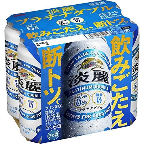 Amazon.co.jp: キリン 淡麗プラチナダブル 500ml 6本 : 食品・飲料・お酒