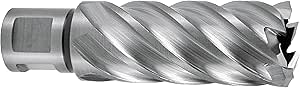 Ruko HSS Core Drill Bit With 3/4 Inch Weldon Shank, CBN Ground Bright Finish 36 0 Mm Diameter 63 0 Mm Length R108236