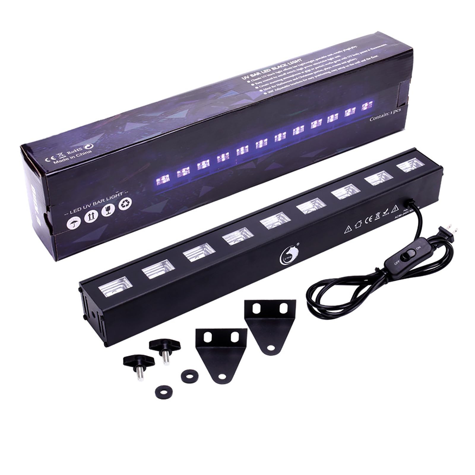 Lampa ścienna LED, RGB Flood Light z regulowanym uchwytem, obrót o 360°, 3 tryby świecenia, trwała konstrukcja na imprezy taneczne, wesela, pokazy sceniczne
