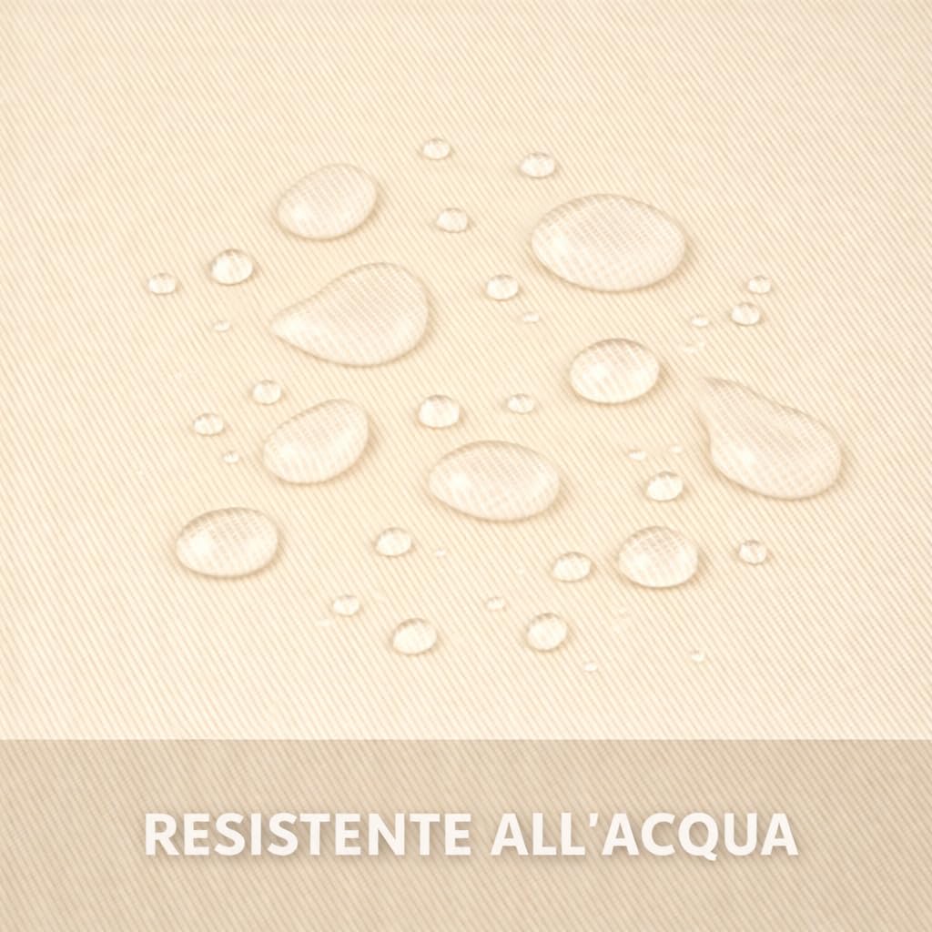 PARAMAISON Tenda per Esterno Impermeabile e Oscurante First2, per Gazebo e Pergolato, Idrorepellente | 150 x 220 cm - Panna| con Bretella Foderata