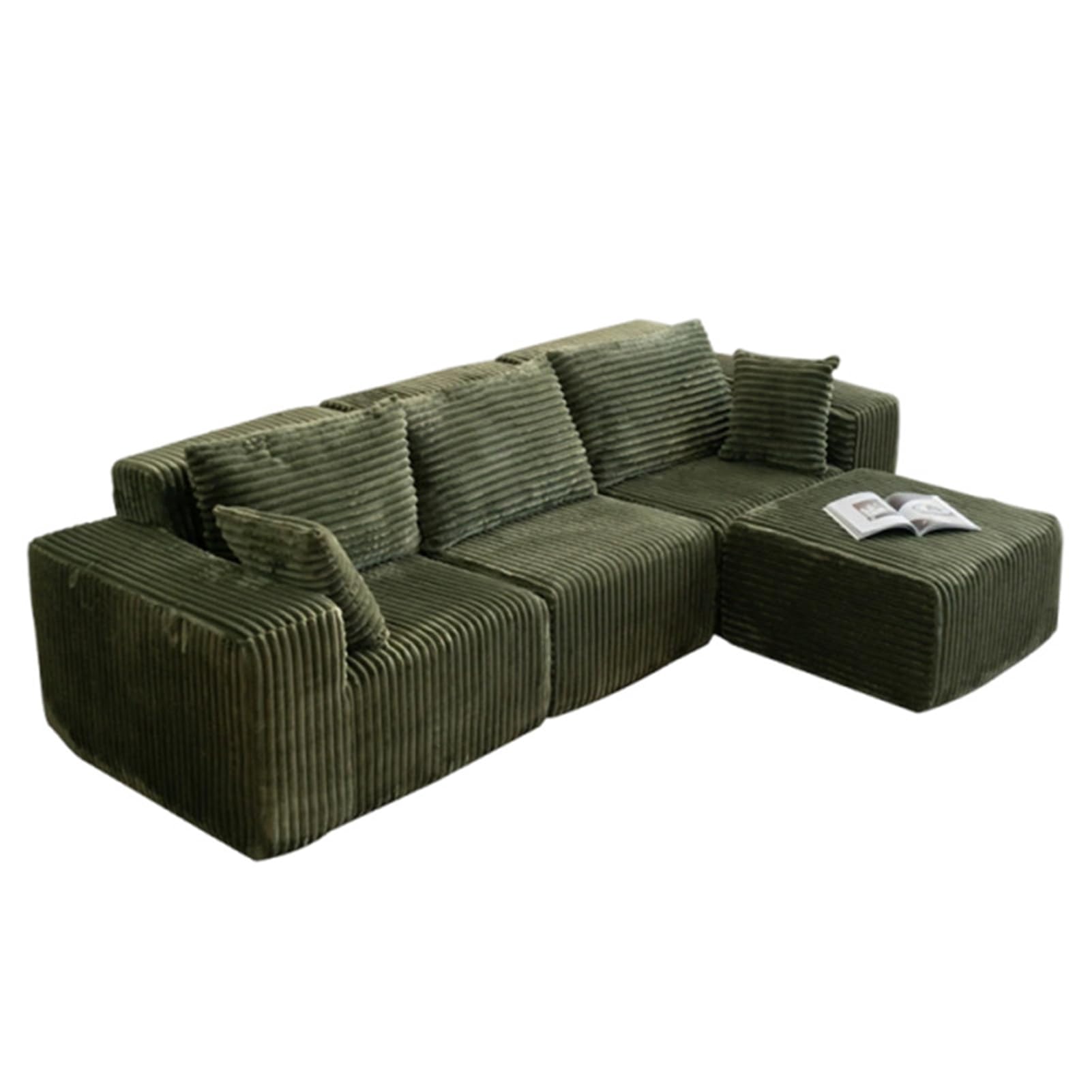 Modułowy zestaw wypoczynkowy do salonu, sofa bezramowa - nie wymaga montażu, zawiera składaną leżankę, konfigurowalny modułowy zestaw wypoczynkowy dla dwóch osób