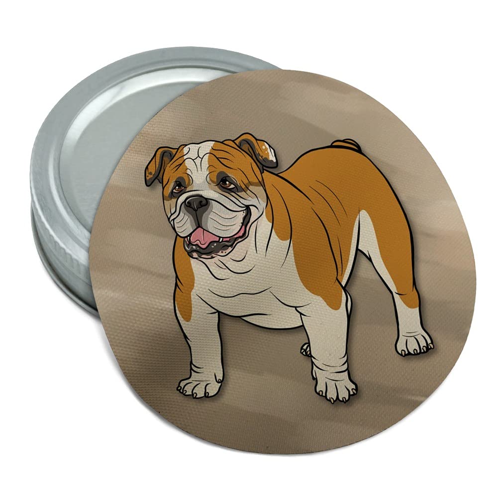 English Bulldog Pet Dog Round Rubber Non-Slip Jar Gripper Lid Opener