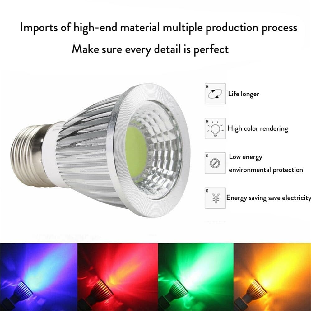 Illuminazione per Interni, Confezione da 6, faretto LED COB AC110V E27/E14/GU10/GU5.3 dimmerabile 6W 9W 12W Lampadina Spot