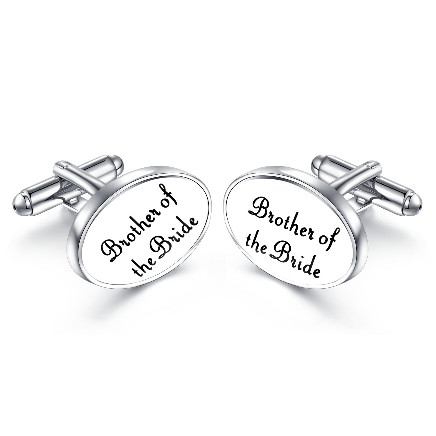 HONEY BEARMens Oval Wedding Cufflinks with Gift Box
