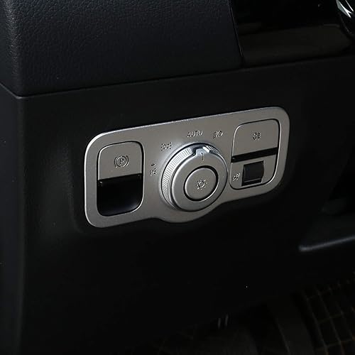 Miniatura 5 de Etiqueta engomada del botón del interruptor de los faros de aleación de aluminio para Mercedes Benz Clase A B W177 W247 GLB X247 GLA X156 CLA W118