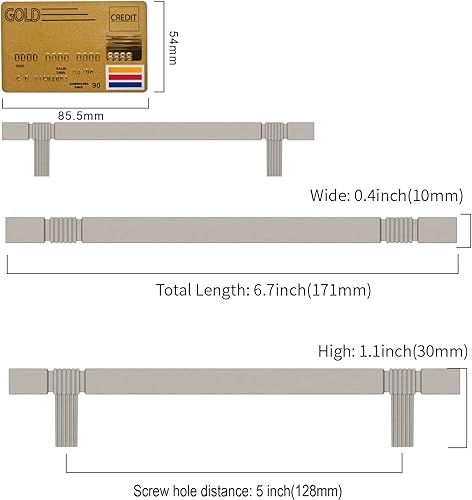 Vista 99 de Amerdeco Paquete de 10 tiradores de gabinete de cocina color negro mate de 3-3/4 pulgadas, accesorios para gabinetes, manijas de cocina, tiradores