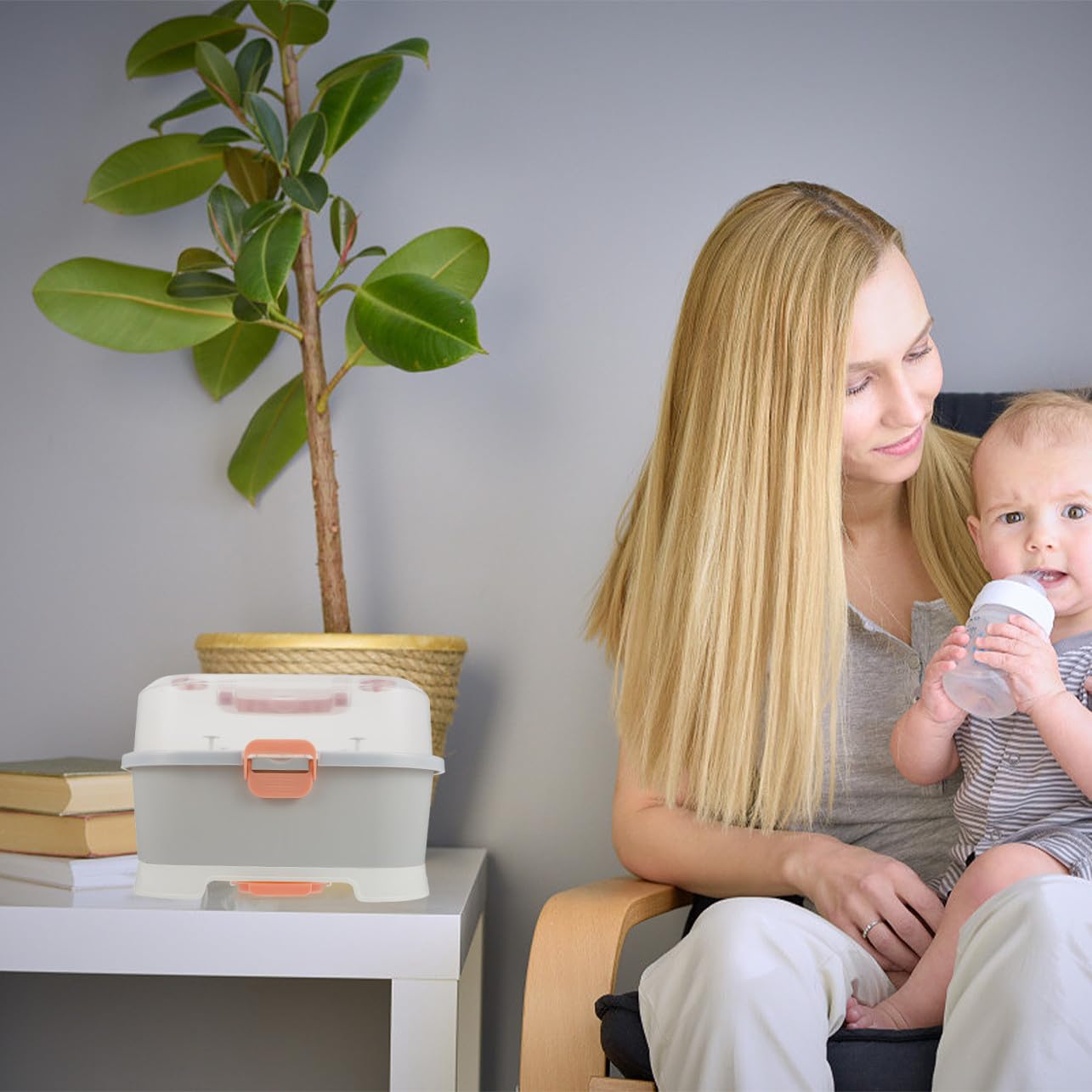 Toddmomy Aufbewahrungsbox für Babyflaschen aus Pp, Tragbar für Unterwegs | Großes Fassungsvermögen, für Schnuller und Milchflaschen, Leicht zu Reinigen