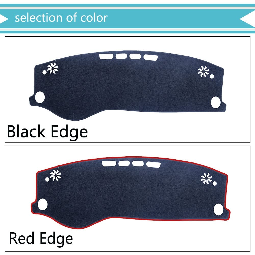 FUNFOB Copri Cruscotto per QX50 2018 2019 2020 II MK2 LHD Cruscotto Copertura Protettiva Pad Evitare Luce Zerbino Parasole Tappeto Auto Copertura del Cruscotto(Red Edge)