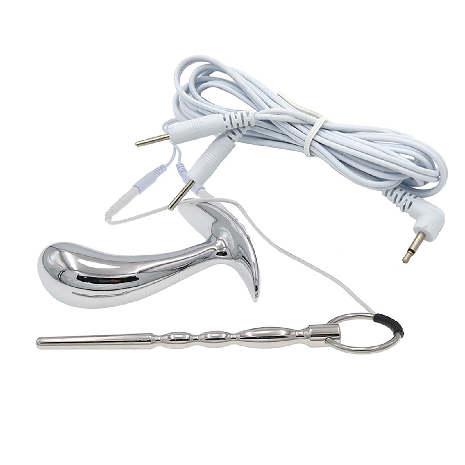 Electroshock Penisplug Plug Anal Set Acero Inoxidable Dilatador Uretral Anal Dilatadores Para Hombres Estimulación Prostática Juguetes Sexuales (L)