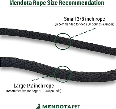 Mendota Pet Slip Leash - Dog Lead and Collar Combo - Made in The USA - Amethyst, 1/2 in x 4 ft - for Large Breeds