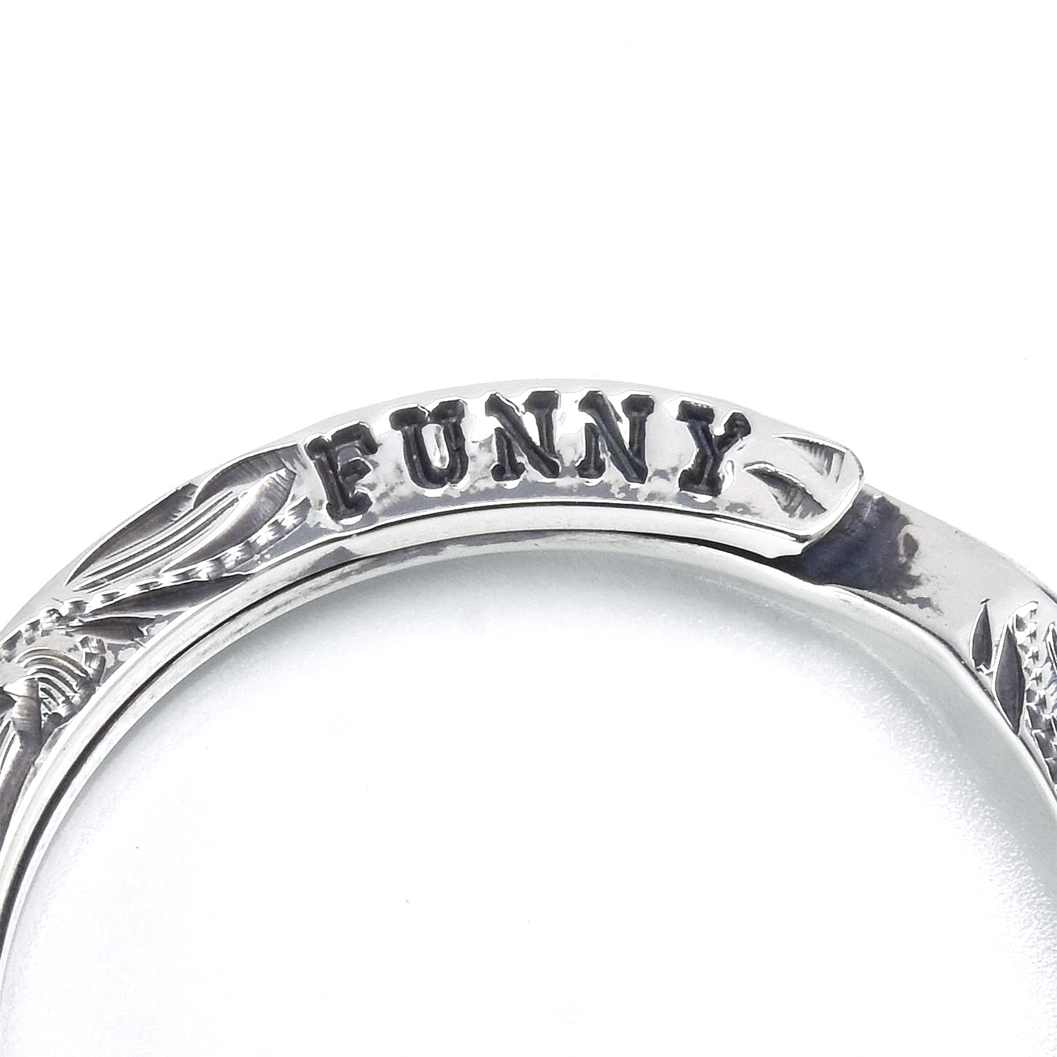 Amazon.co.jp: [ファニー] エングレーブ・ダブルリング キーリング