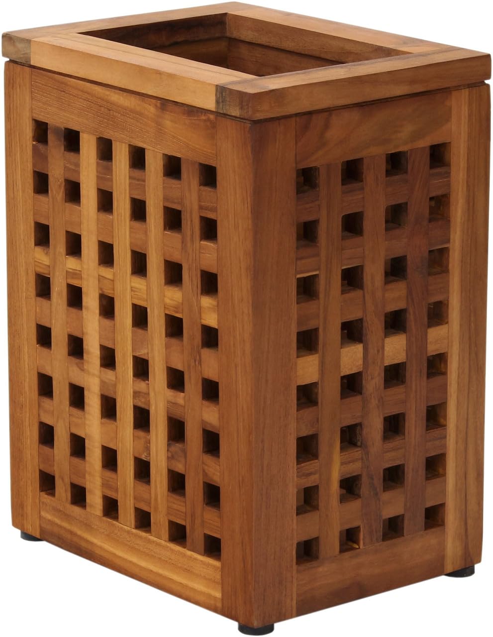 AquaTeak Grate Teak Waste Basket
