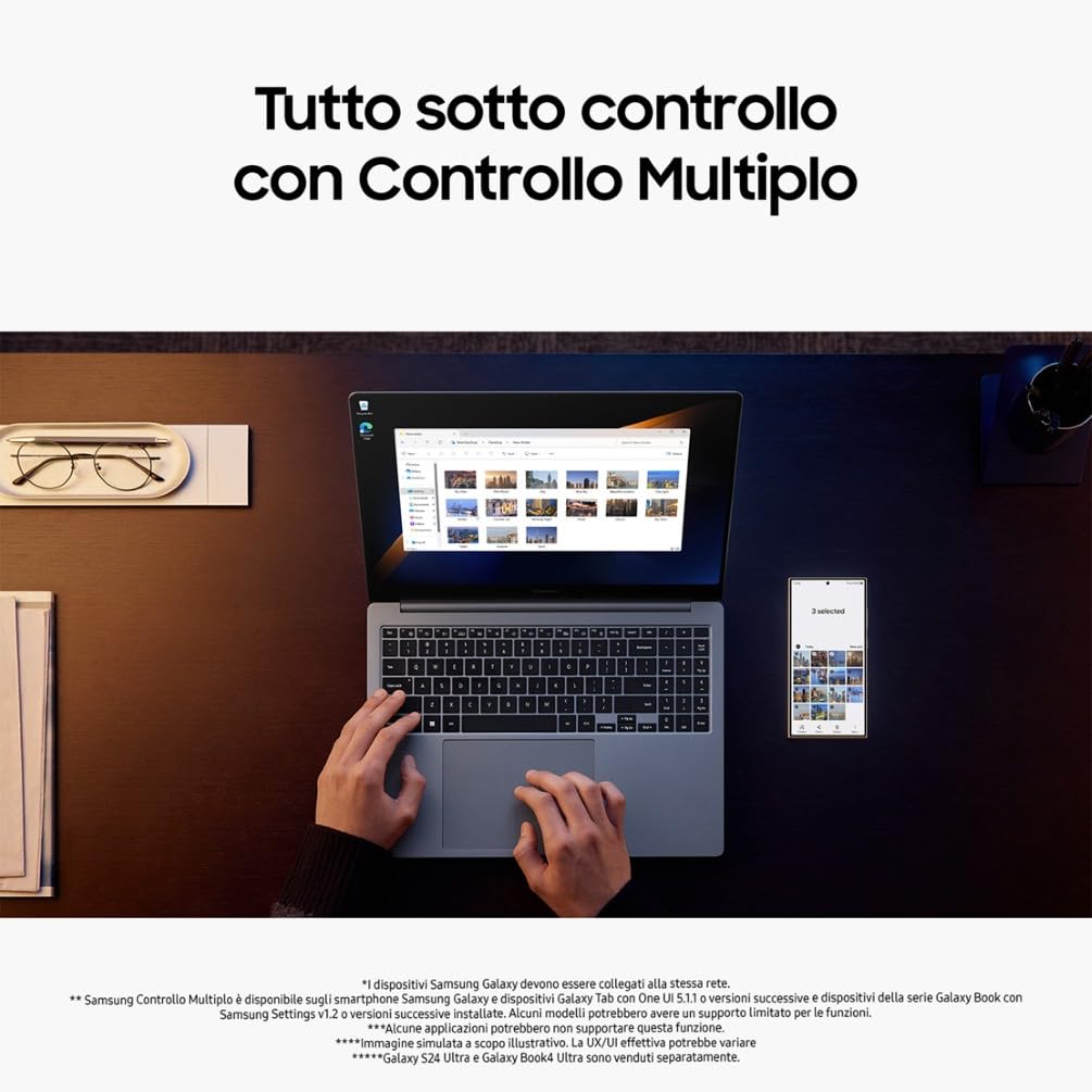 Samsung Galaxy Book4 Ultra, Intel® Core™ Ultra 9 Processor, 32GB RAM, 1TB, Laptop 16" Dynamic AMOLED 2X touch, Windows 11 Home, Moonstone Gray