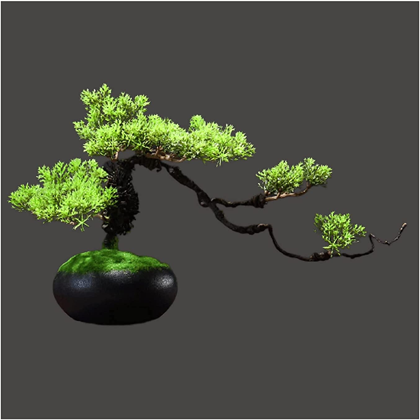 CAFIEDR 8 Inch Artificial Bonsai Pine Tree, Potted Artificial Houseplant, Tabletop Display, Zen Garden Decoration, Fake Plant Decoration.