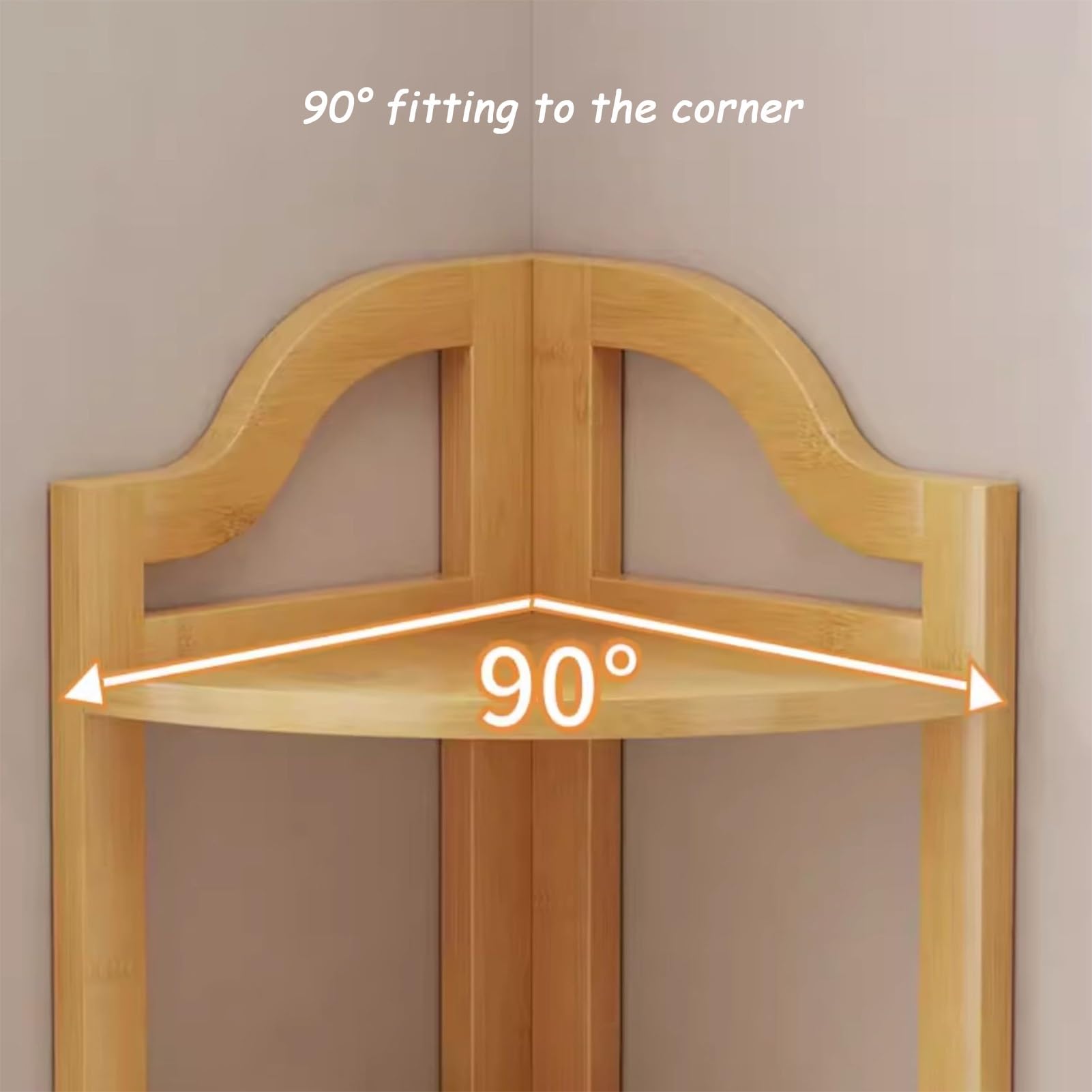 Estantería de Madera - Estantería de Escritorio de bambú, Estante de Esquina para Mesa, Ahorra Espacio, Estante de Almacenamiento para Escritorio, Estante de exhibición, Estante