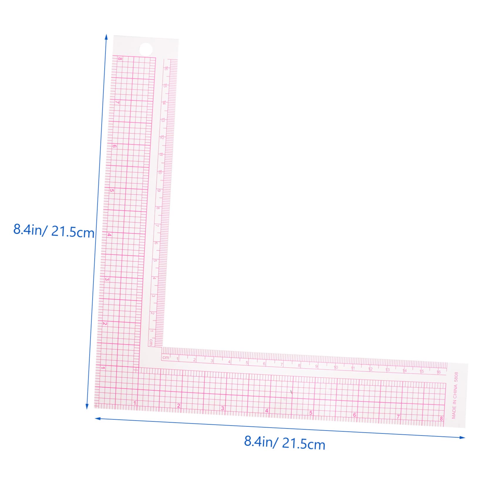 Gogogmee 2Pcs Professional Sewing Ruler Square Curve Ruler for Tailoring Pattern Making and Cutting Precision Measuring Tools for Designers and