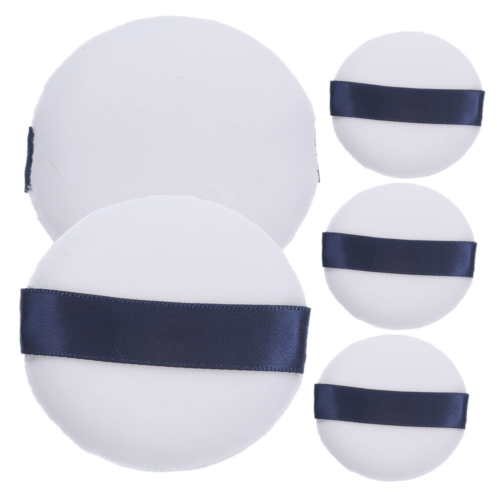 NIYANGLE Practical 5-pack Makeup Puff for Loose Powder Liquid Foundation Soft Velvet Material Easy to Clean Random Color