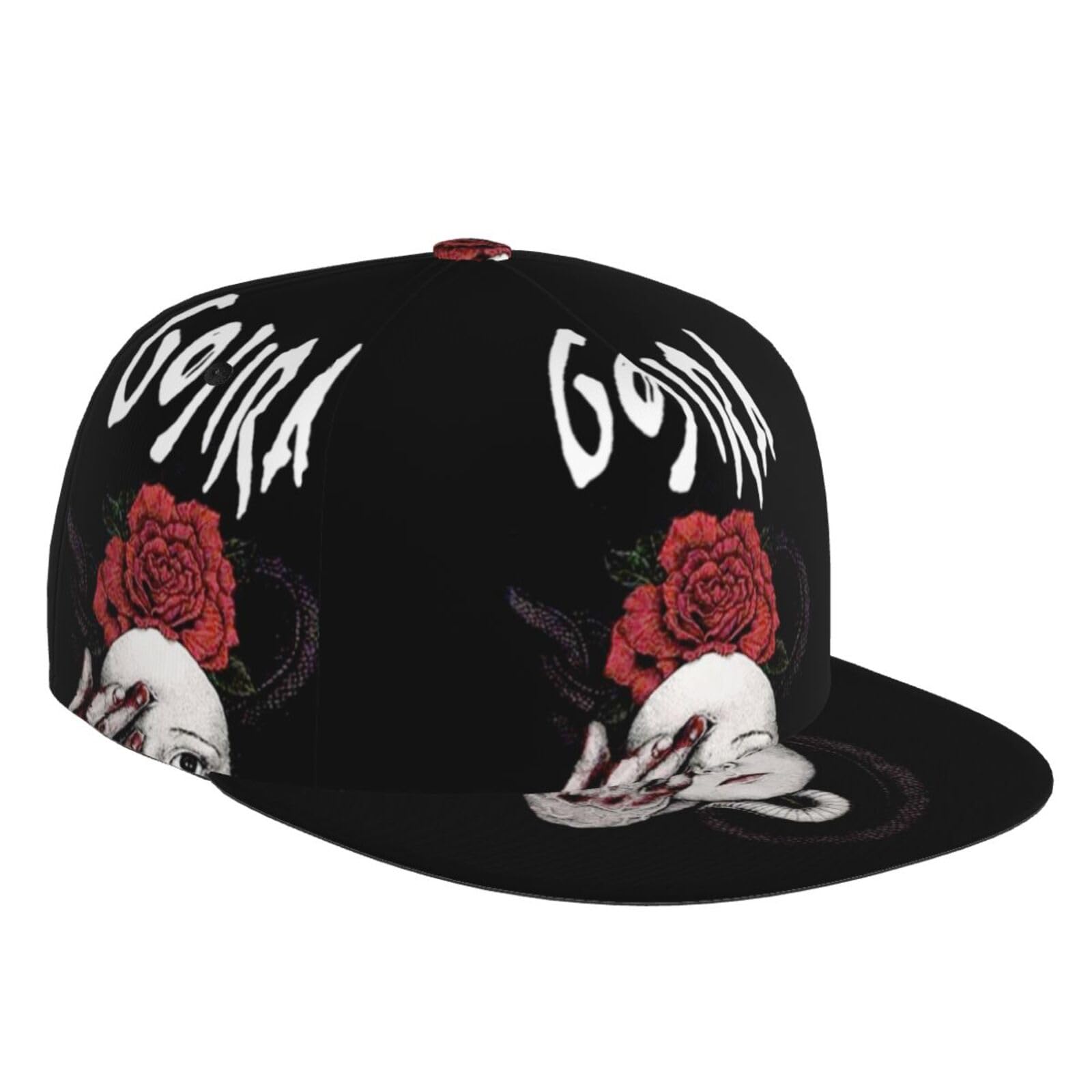 GenericGojiras Hat Flat-Brimmed Baseball Cap Dad Ball Hat Snapback Hip Hop Cap for Men and Women Black