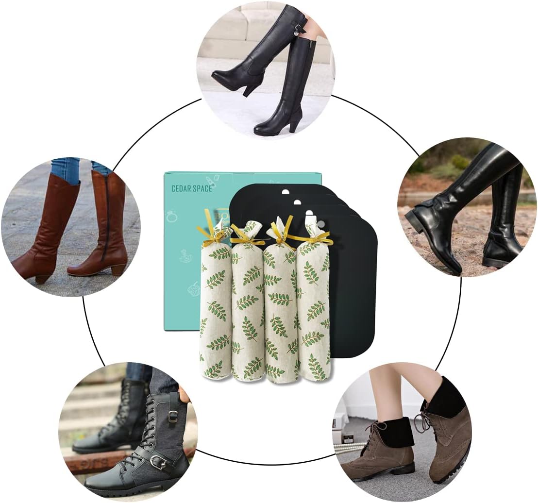 Boot Shapers for Tall Boots Women,Boot Trees Cedar Freshner,Inserts Boots Support for Women 100% Cedar Wooden Sachets Bags - Image 5