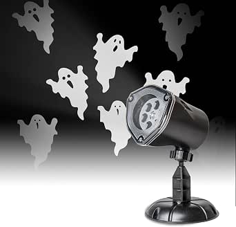 PEIDUO Halloween Ghost Projector Lights, Waterproof Outdoor Rotating Ghost Landscape Yard Patio Decor