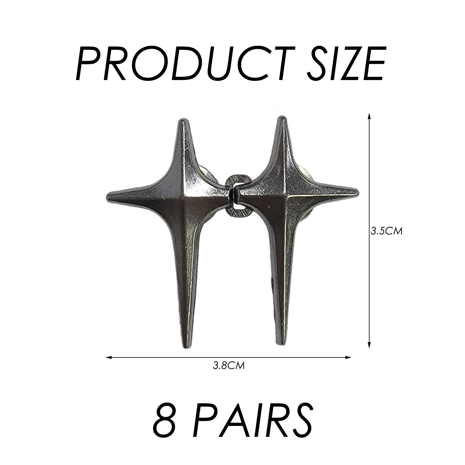 8 pares de clips para apretar la cintura, tensores de cinturón, clips para apretar la cintura, alfileres de botones de cintura en forma de estrella, clips para apretar los jeans