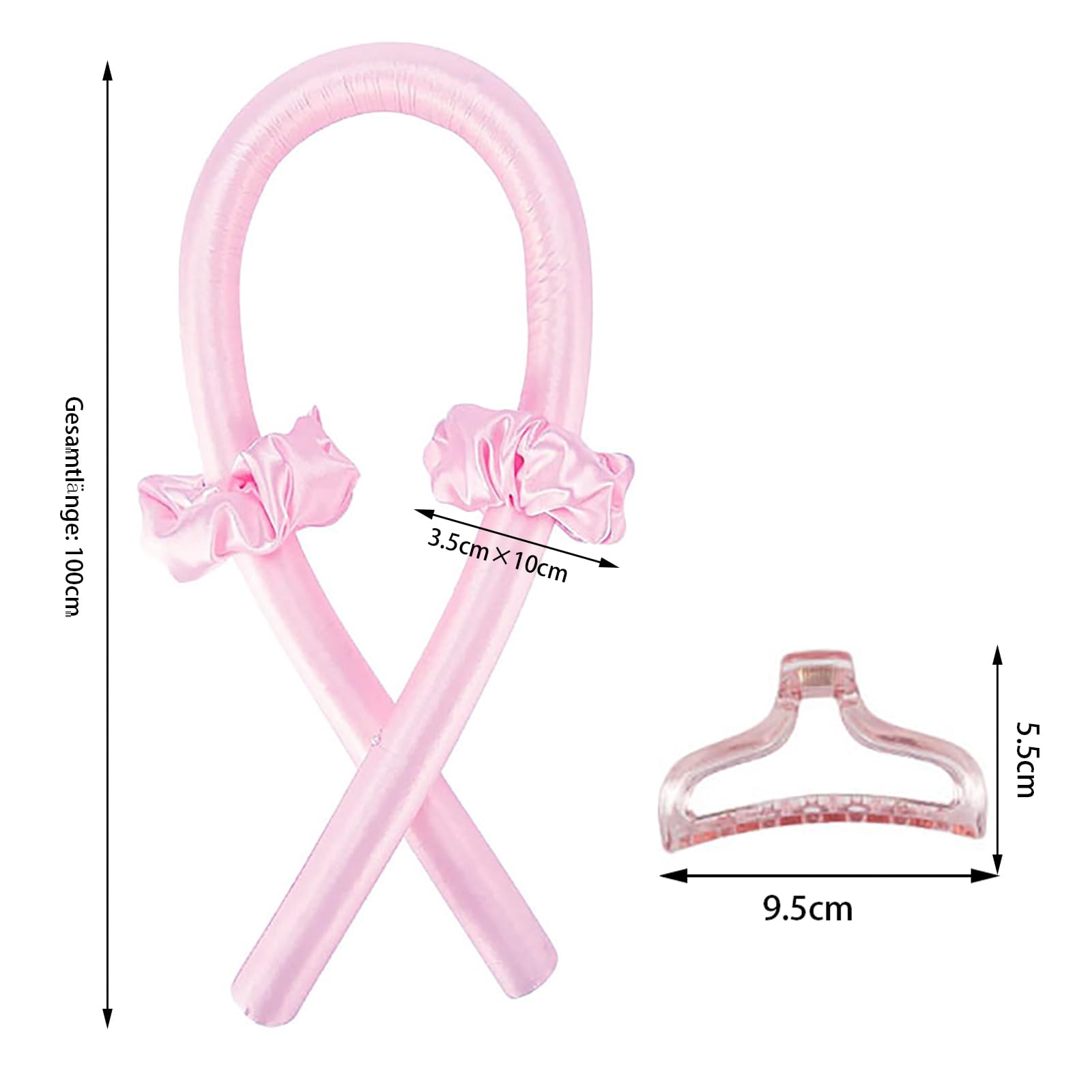 WUDQIJI Curlers Curls Without Heat Heatless Curls Band Wave Formers Overnight Curlers Overnight Heatless Hair Curler Overnight with Hairpin for Long Medium Hair (Pink) - Image 4