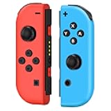 Replacement for Switch Controllers,Left and Right Wireless Controller Compatible with Nintendo Switch/OLED/Lite,with 6-Axis Gyro,Wake-up, Vibration,Red
