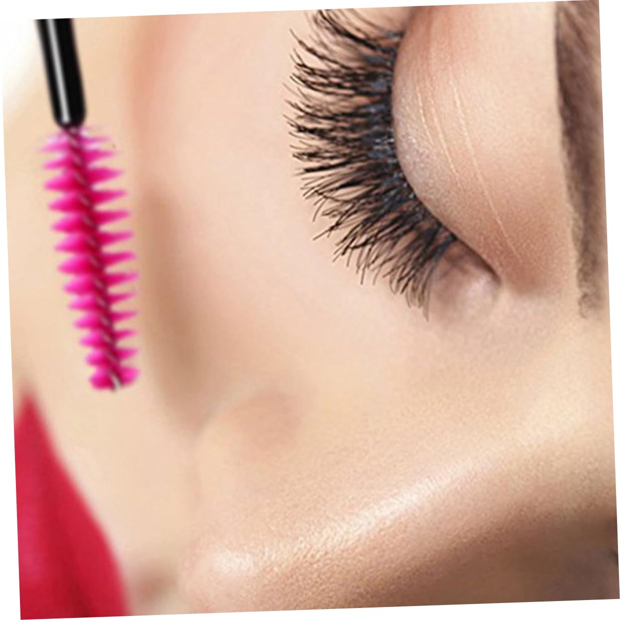 FRCOLOR 50pcs Disposable Mascara Brushes for Lashes Easy Bending Brush Head No Clumping for Applicati