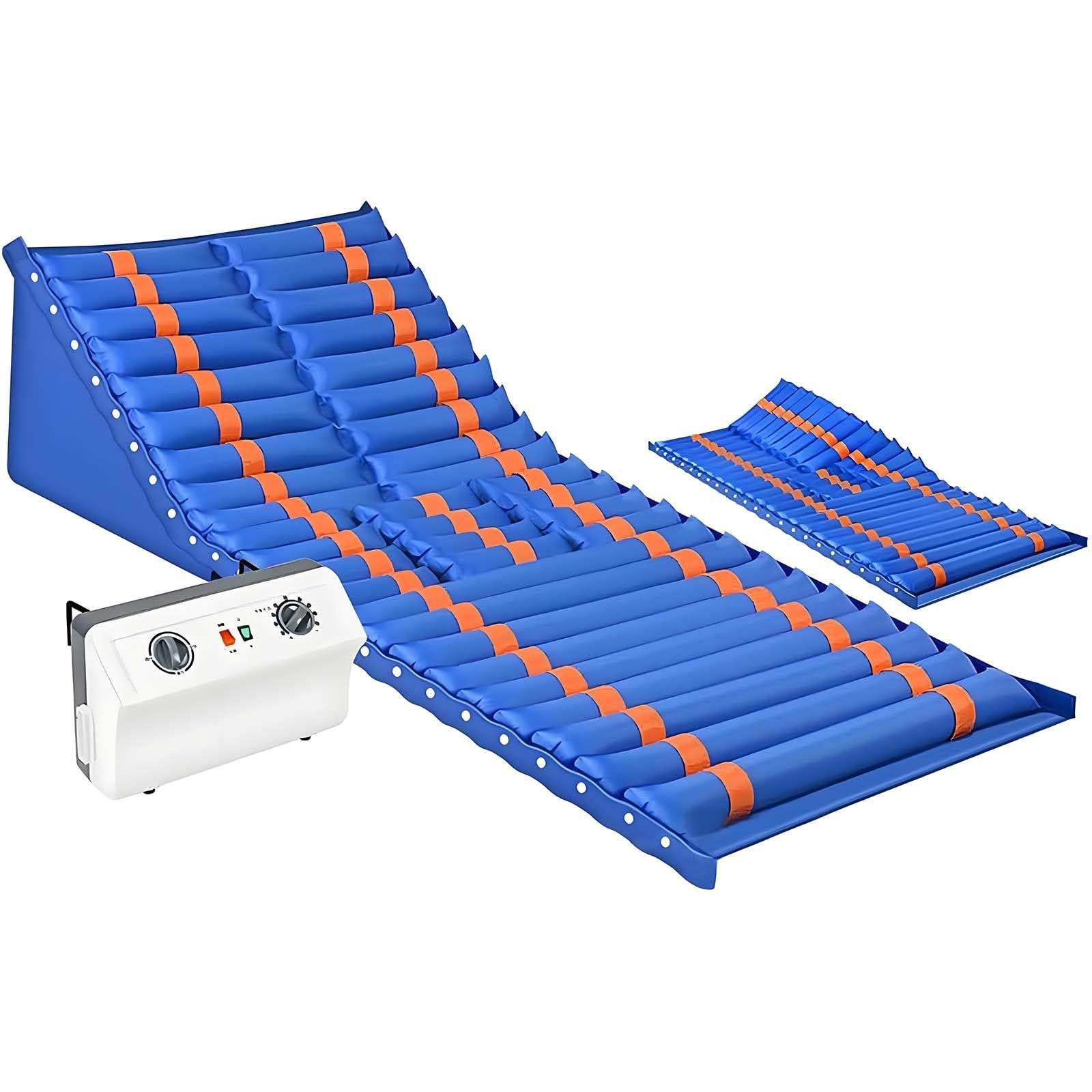 Colchón Presión Antiheridas,Colchón Antiescaras Con Bomba Aire | Colchón Aire Médico Para Reposo En Cama,Estructura Pvc Lavable Impermeable,Volteo Bidireccional,Alivia Escaras Existentes