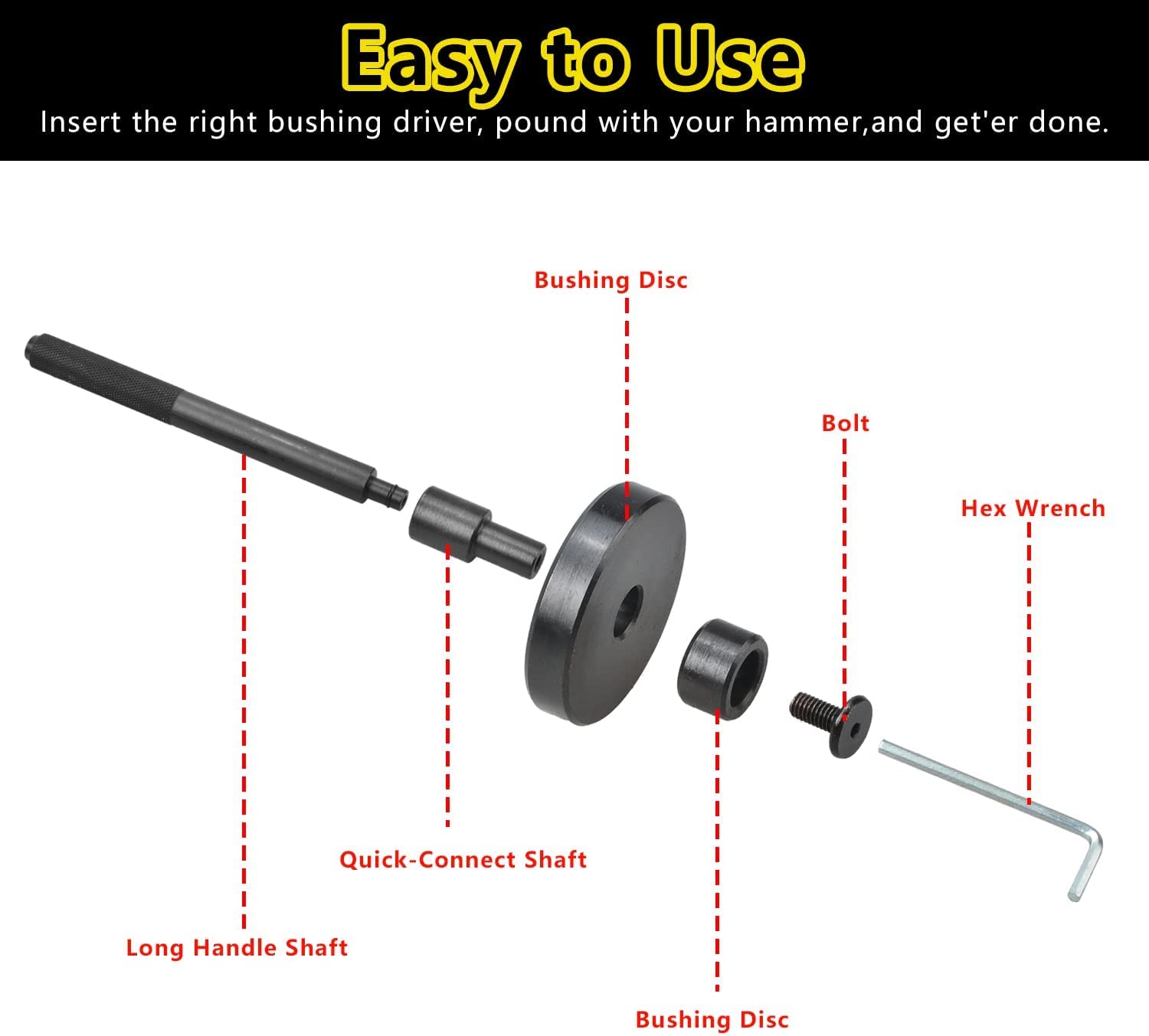 Kit De 17 Outils De Roulement De Roue - Joint De Bague De Roulement - Disques De Pilote - Kit De Montage Pour Douilles D'essieu De Roue