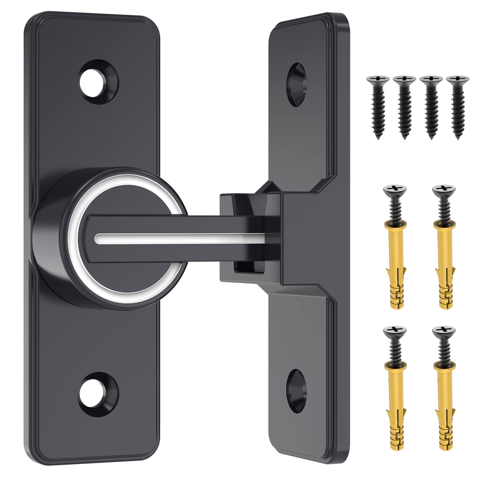 Buy Barn Door Lock Hardware, 90 Degree Heavy Duty Gate Latches Flip