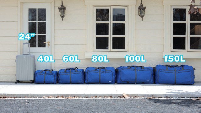 Gonex 40L 60L 80L 100L 150L Large Foldable Travel Duffle Bag with