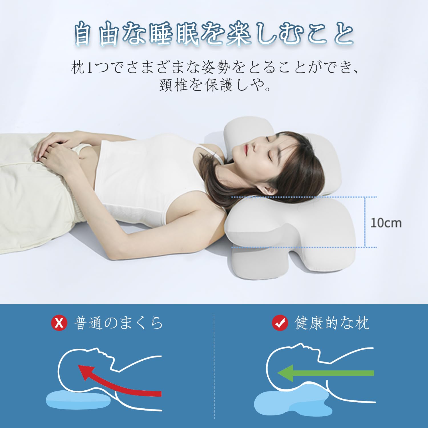 Amazon｜枕 低反発 ウレタンフォーム 仰向け 横向き 肌触り良い