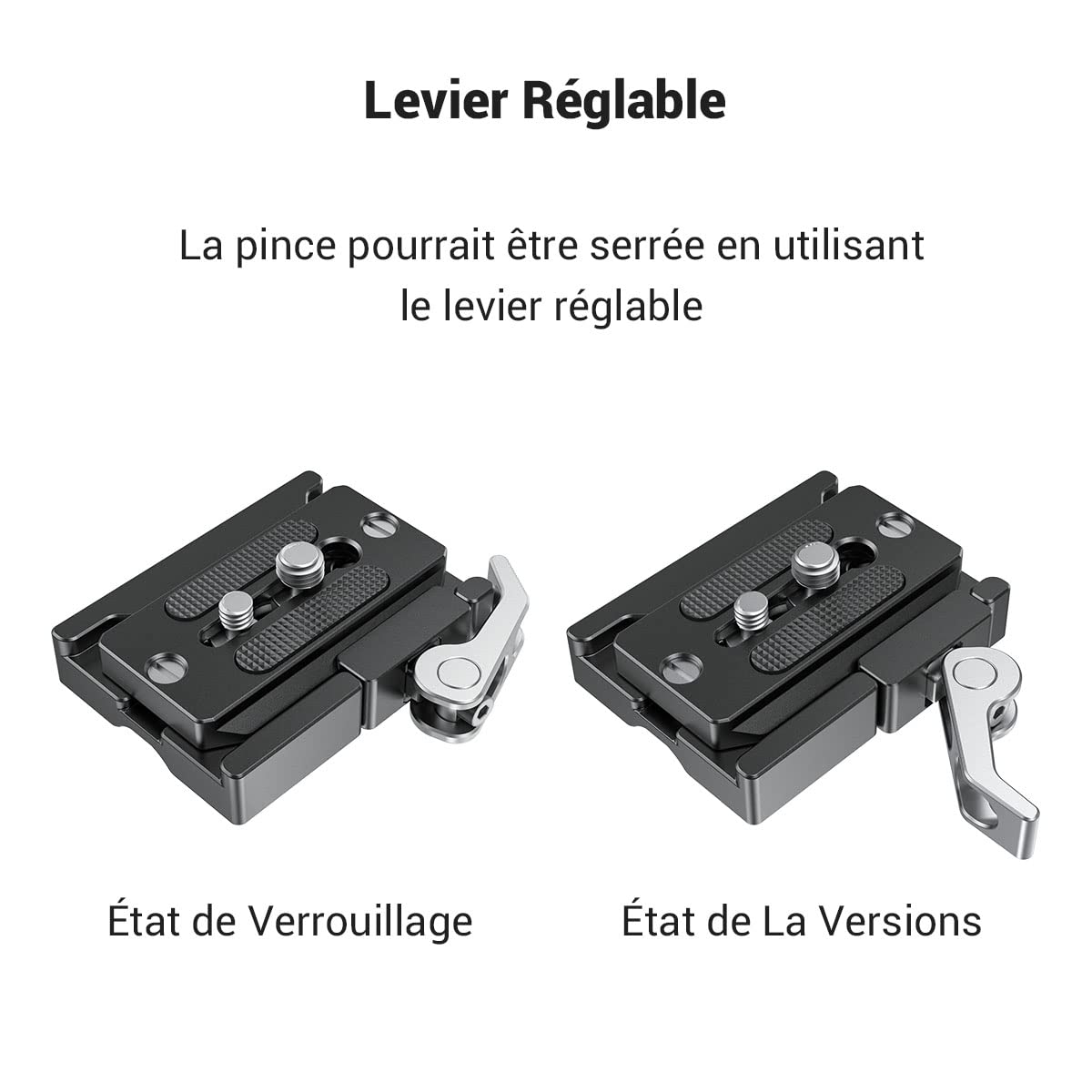 SMALLRIG Libération Rapide Plate de Base pour Arca Standard - 2144B