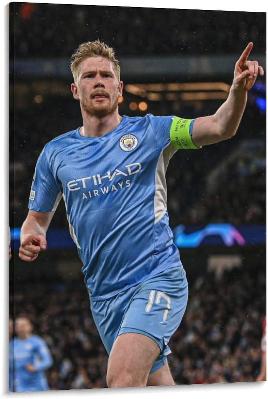 サッカー選手ケビン・デ・ブライネ家の装飾アートパネル印刷キャンバスウォールアートモダン壁掛け絵画アートワークインテリア装飾フレームス