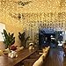 Avoalre 144 LED Rideau Lumineux Noël 4Mx0.6M CONNECTABLE Rideau Guirlande Lumineuse Blanc Chaud 8 Modes IP44 Décoration Noël Exterieur Intérieur pour Fenêtres Balcon Escaliers Fête Bar Mariage Chambre
