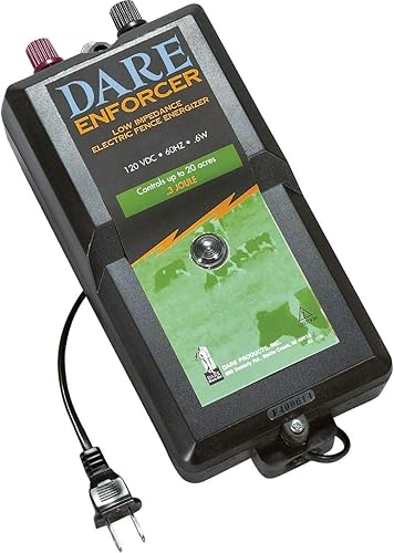 Dare Enforcer Series Energizador eléctrico para vallas, 20 acres, enchufable, 110 voltios